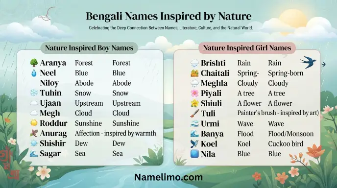 Bengali Names Inspired by Nature