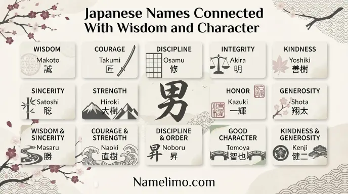 Japanese Names Connected With Wisdom and Character