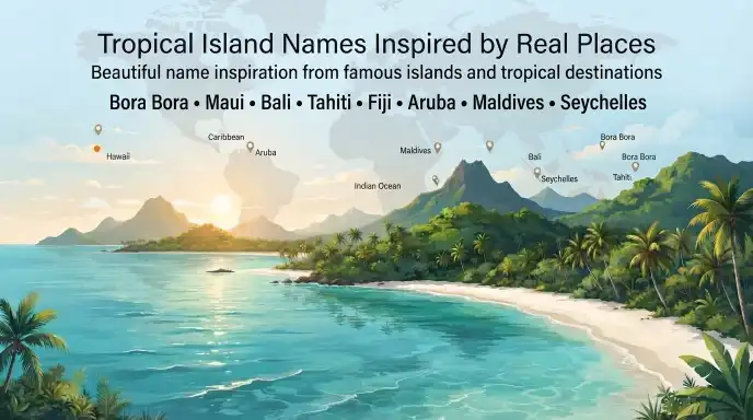 Tropical Island Names Inspired by Real Places