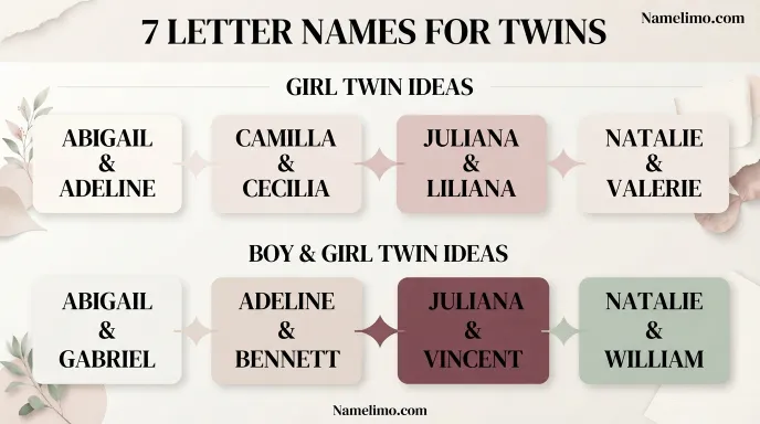 7 Letter Names for Twins