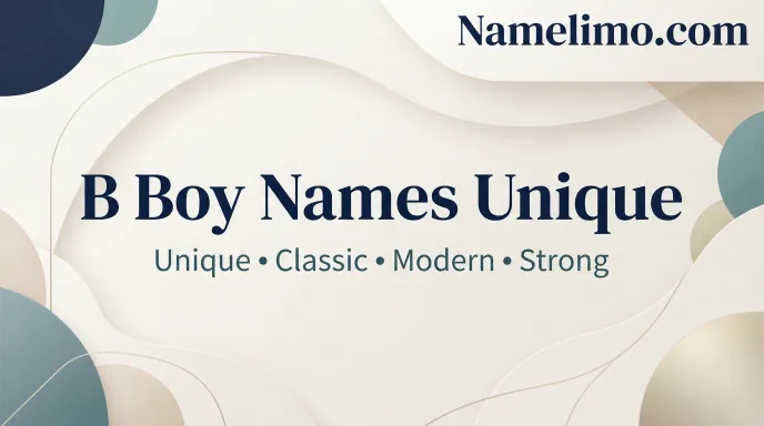 B boy names unique