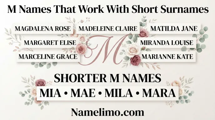 M Names That Work With Short Surnames
