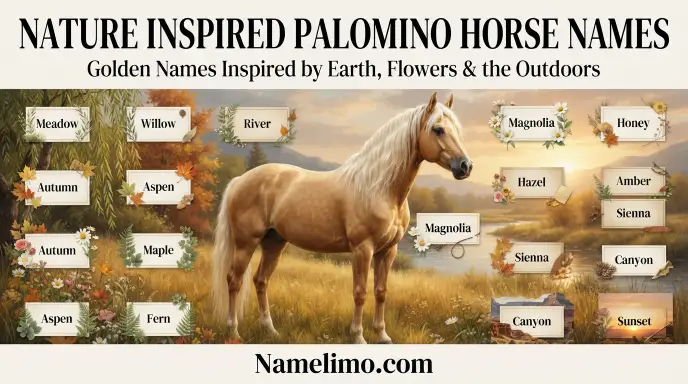 Nature Inspired Palomino Horse Names