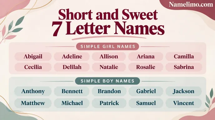 Short and Sweet 7 Letter Names